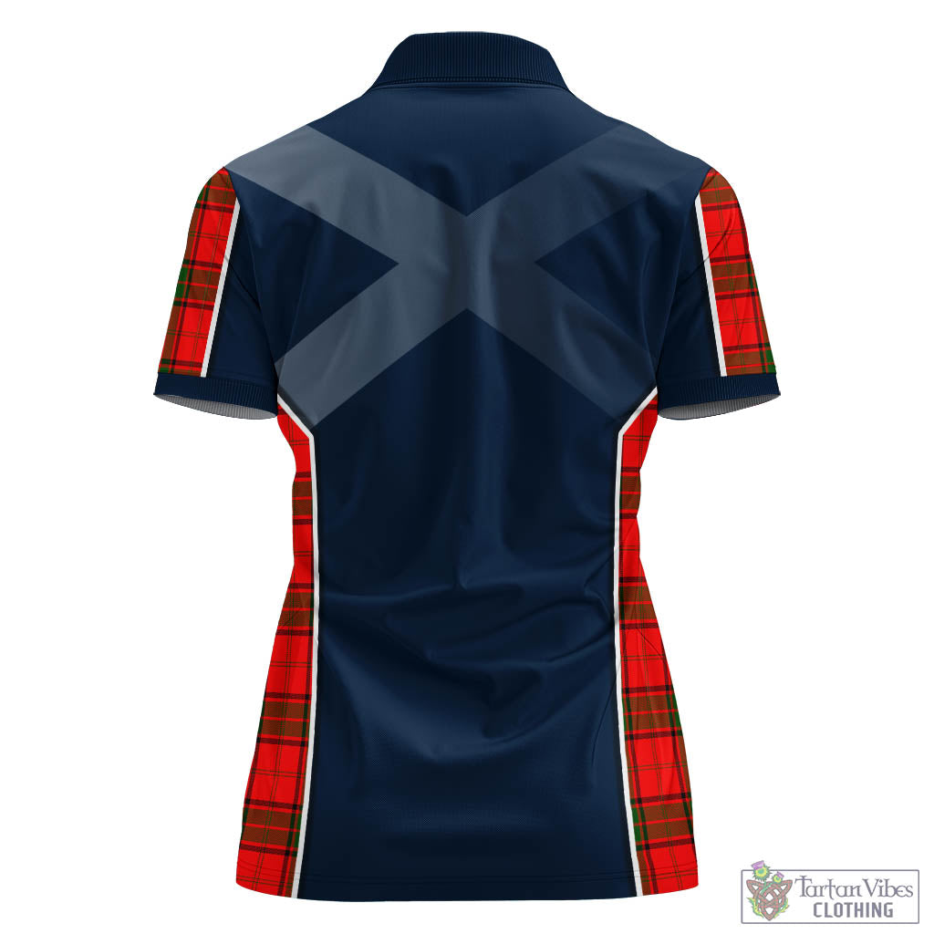 Tartan Vibes Clothing Adair Tartan Women's Polo Shirt with Family Crest and Scottish Thistle Vibes Sport Style