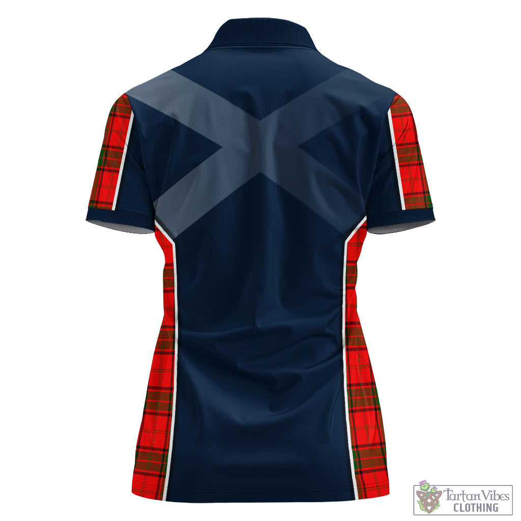 Tartan Vibes Clothing Adair Tartan Women's Polo Shirt with Family Crest and Lion Rampant Vibes Sport Style
