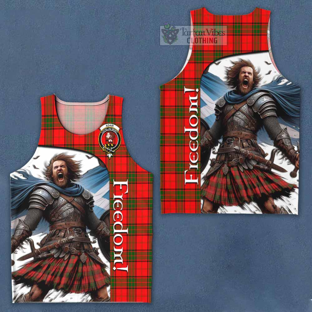 Tartan Vibes Clothing Adair Crest Tartan Men's Tank Top Inspired by the Freedom of Scottish Warrior