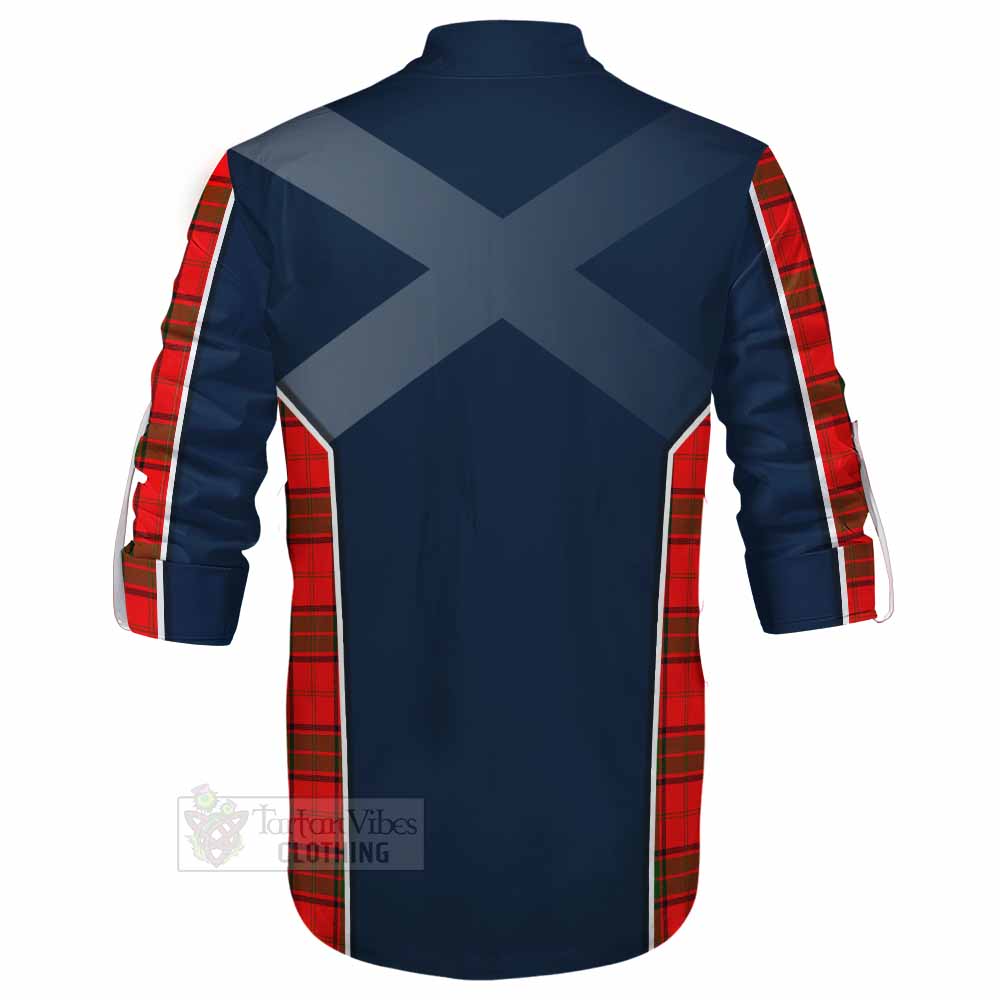 Tartan Vibes Clothing Adair Tartan Ghillie Kilt Shirt with Family Crest and Lion Rampant Vibes Sport Style