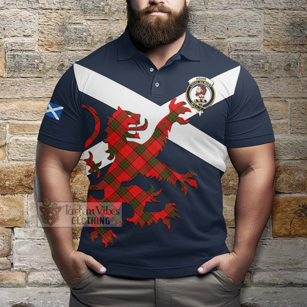 Tartan Vibes Clothing Adair Tartan Lion Rampant Polo Shirt – Proudly Display Your Heritage with Alba Gu Brath and Clan Name