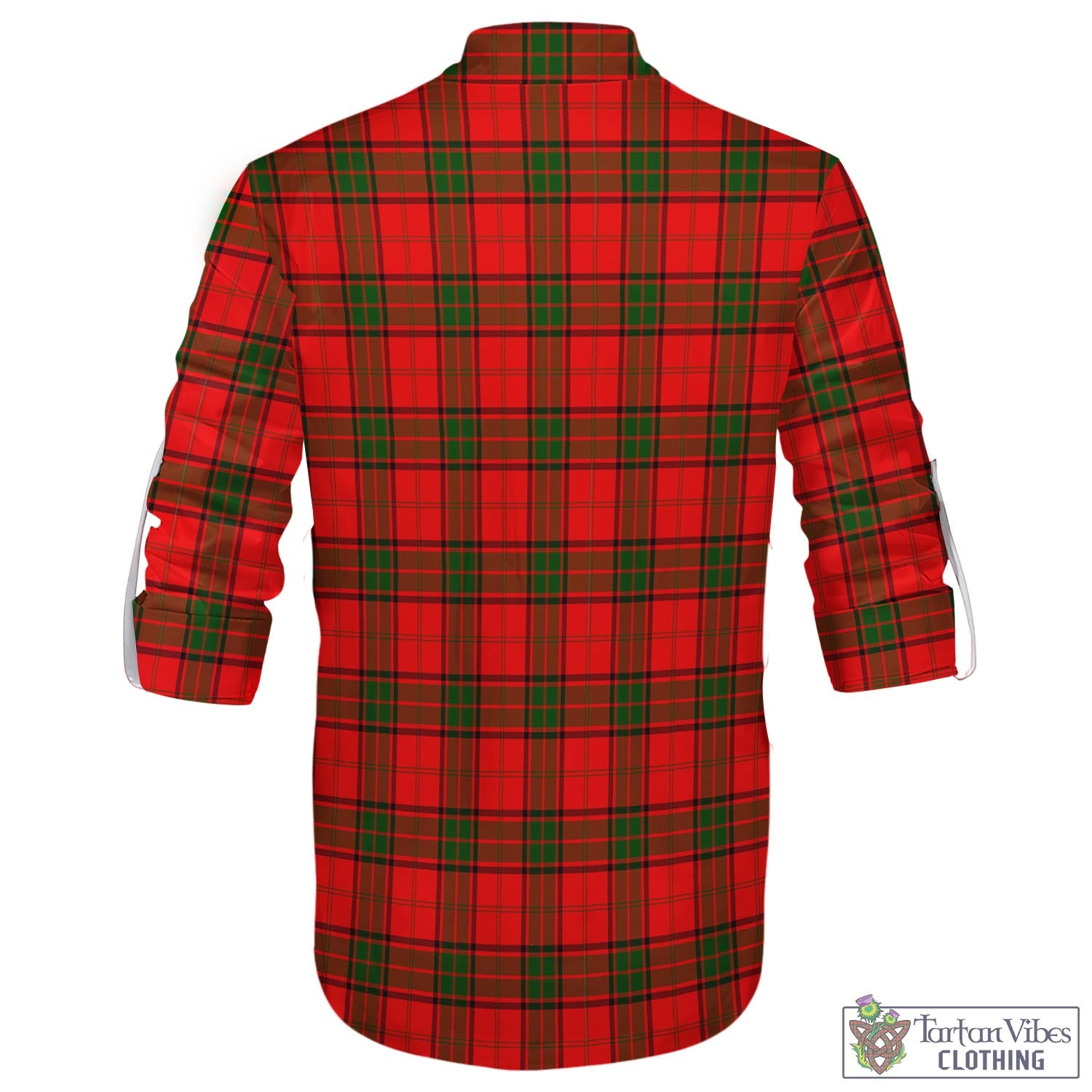 Tartan Vibes Clothing Adair Tartan Men's Scottish Traditional Jacobite Ghillie Kilt Shirt with Family Crest