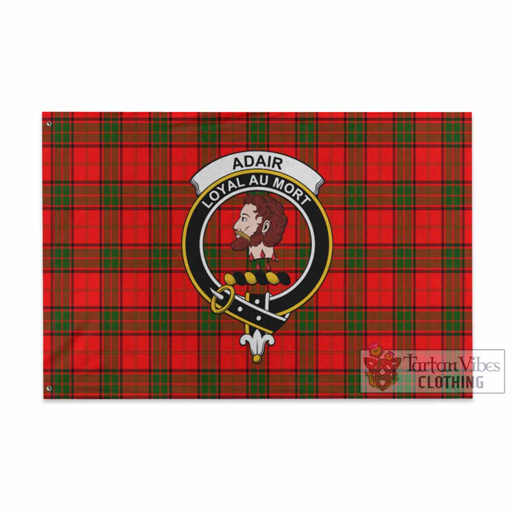 Tartan Vibes Clothing Adair Tartan House Flag with Family Crest