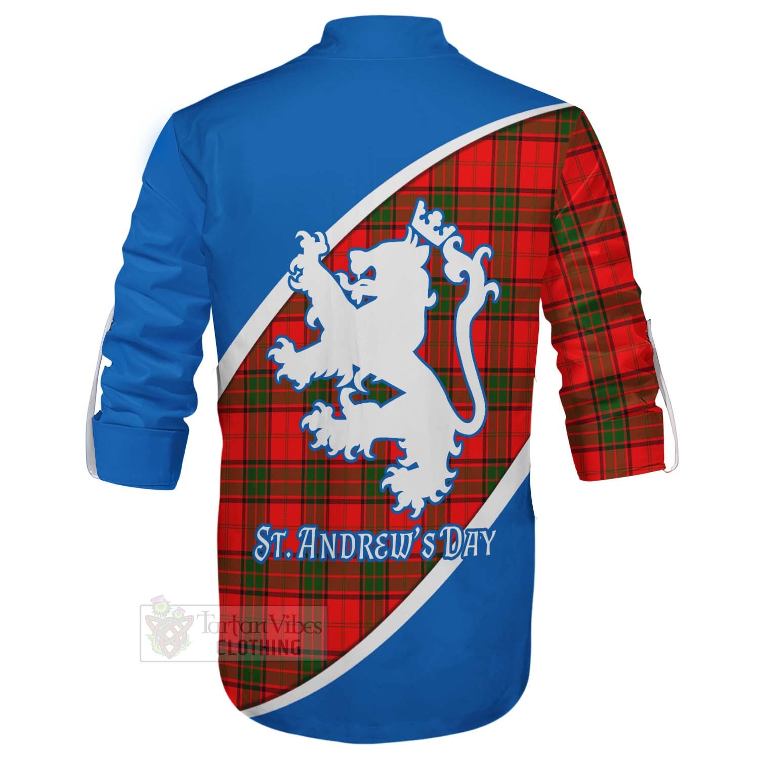 Tartan Vibes Clothing Adair Family Crest Tartan Ghillie Kilt Shirt Celebrate Saint Andrew's Day in Style