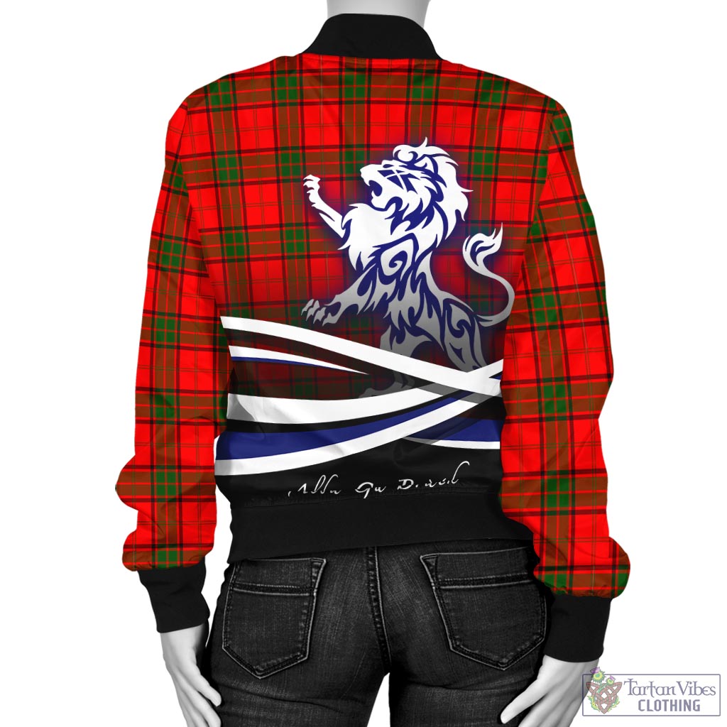 Tartan Vibes Clothing Adair Tartan Bomber Jacket with Alba Gu Brath Regal Lion Emblem
