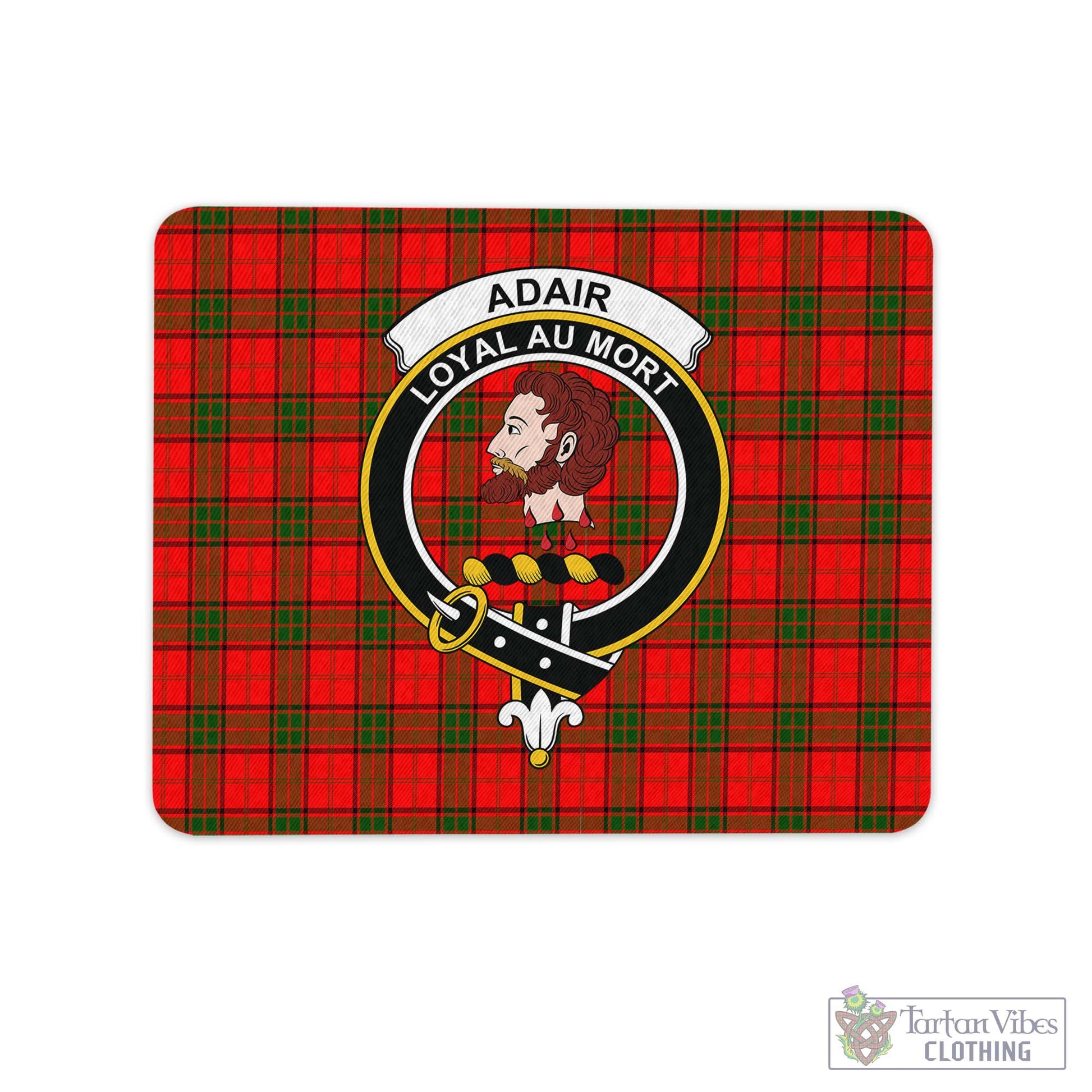 Tartan Vibes Clothing Adair Tartan Mouse Pad with Family Crest