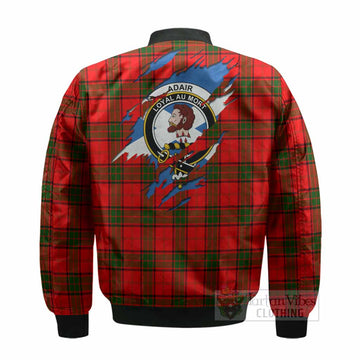 Adair Clan Crest In Me Tartan Bomber Jacket Scotland Flag Style