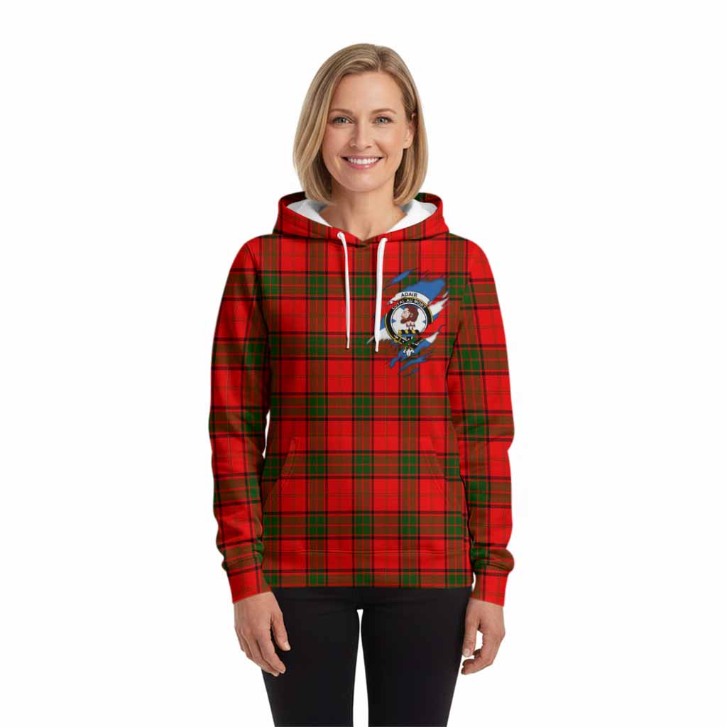 Adair Clan Crest In Me Tartan Hoodie Scotland Flag Style
