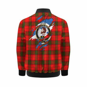 Adair Clan Crest In Me Tartan Kid Bomber Jacket Scotland Flag Style