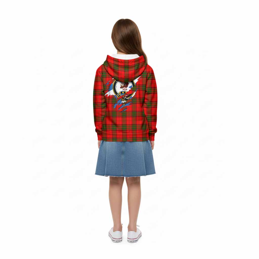 Adair Clan Crest In Me Tartan Kid Hoodie Scotland Flag Style