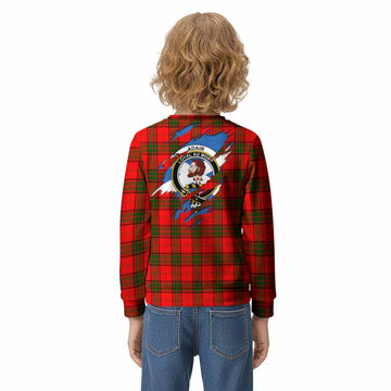 Adair Clan Crest In Me Tartan Kid Knitted Sweatshirt Scotland Flag Style