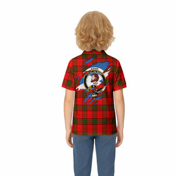 Adair Clan Crest In Me Tartan Kid Polo Shirt Scotland Flag Style