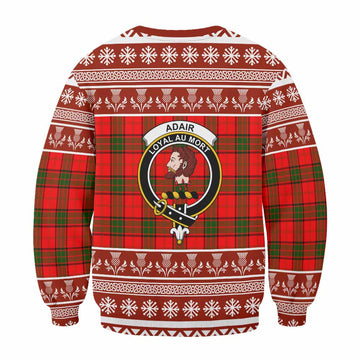 Adair Clan Tartan Christmas Sweatshirt with Family Crest
