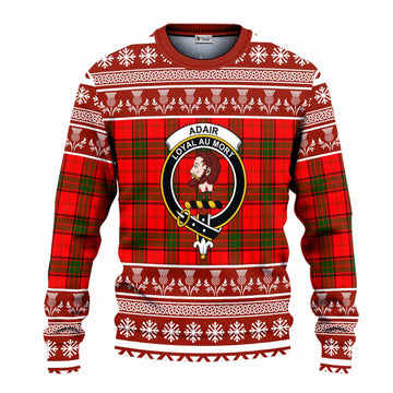 Adair Clan Tartan Christmas Ugly Sweater with Family Crest - Tartan Vibes Clothing