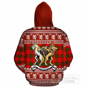 Adair Clan Tartan Crest Christmas Cotton Hoodie Coat of Arms Funny Style