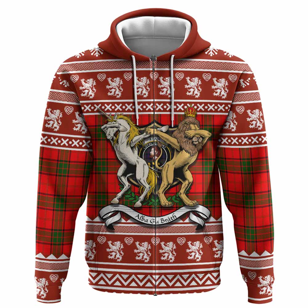 Adair Clan Tartan Crest Christmas Hoodie Coat of Arms Funny Style - Tartan Vibes Clothing