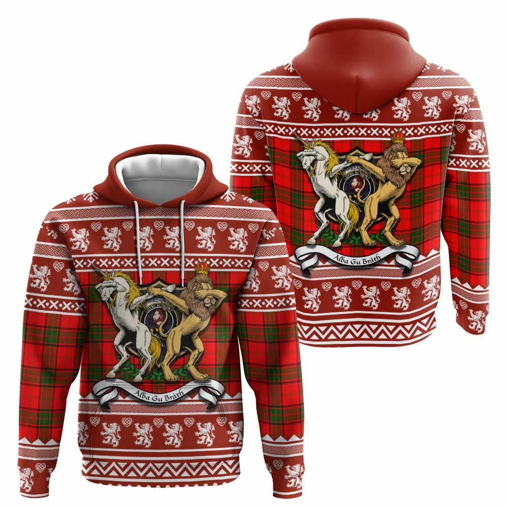 Adair Clan Tartan Crest Christmas Hoodie Coat of Arms Funny Style - Tartan Vibes Clothing