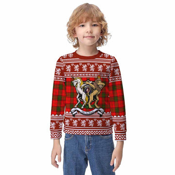 Adair Clan Tartan Crest Christmas Kid Ugly Sweatshirt Coat of Arms Funny Style - Tartan Vibes Clothing