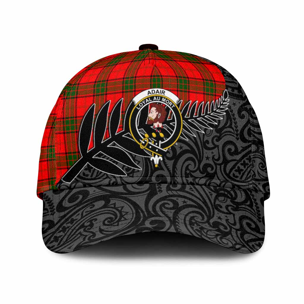 Adair Crest Tartan Classic Cap with New Zealand Silver Fern Half Style