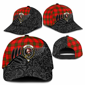 Adair Crest Tartan Classic Cap with New Zealand Silver Fern Half Style