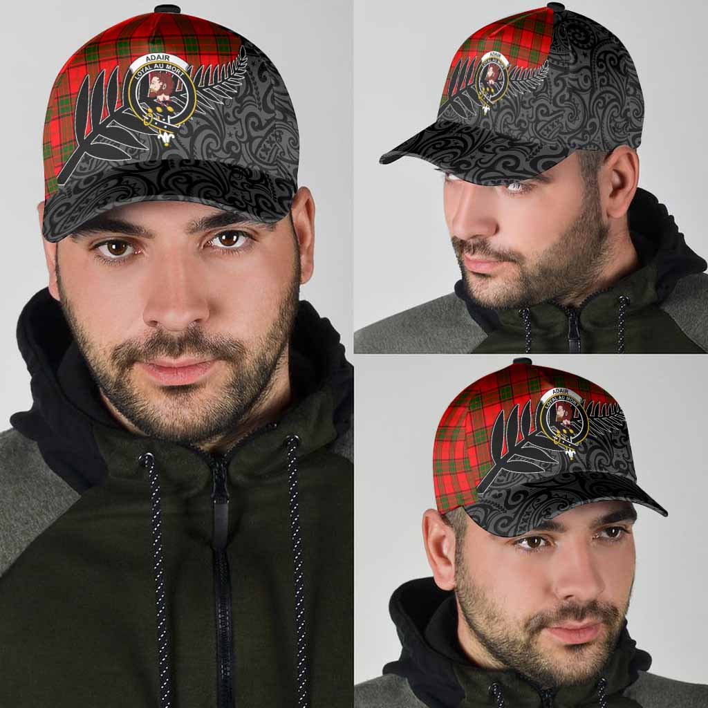 Adair Crest Tartan Classic Cap with New Zealand Silver Fern Half Style