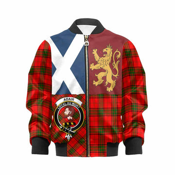 Adair Crest Tartan Kid Bomber Jacket with Lion Rampant Saltire Style