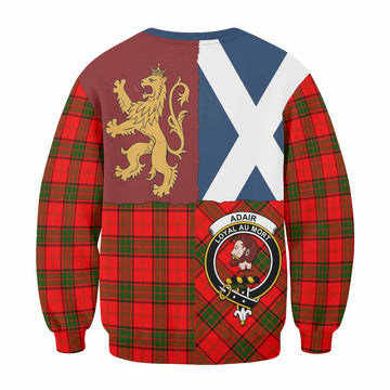 Adair Crest Tartan Sweatshirt with Lion Rampant Saltire Style