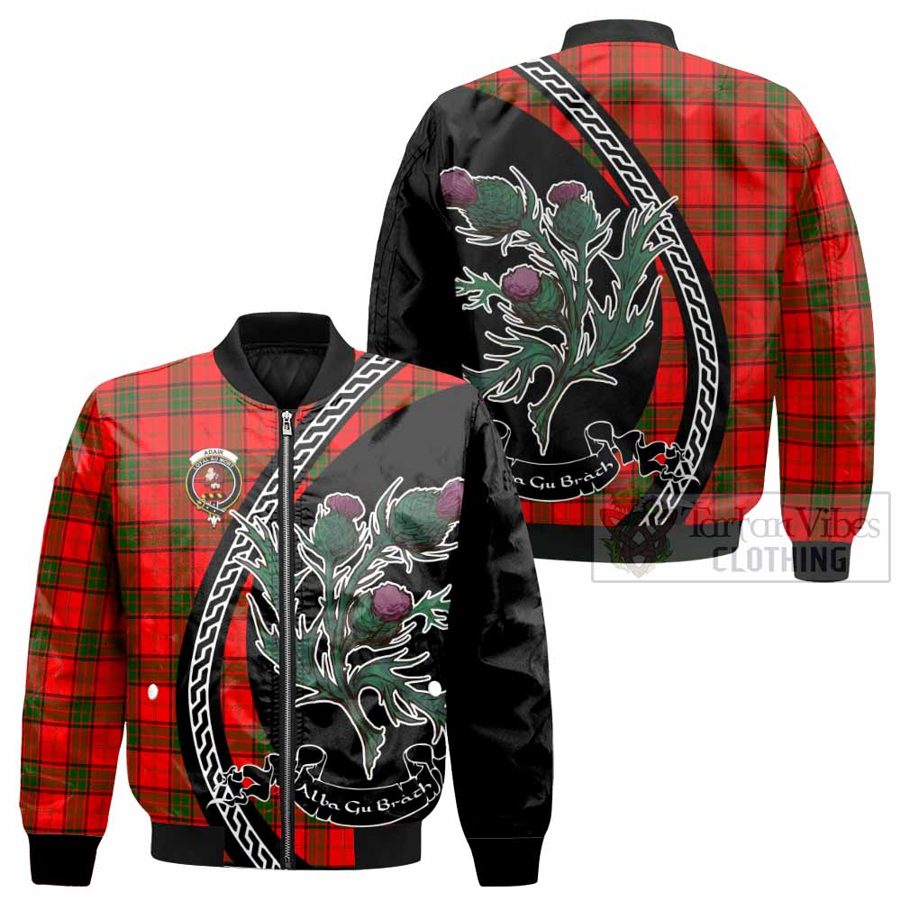 Adair Family Crest Tartan Bomber Jacket Alba Thistle Inspired - Tartan Vibes Clothing