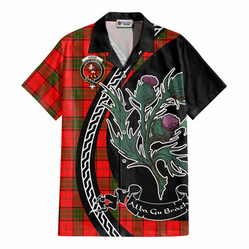Adair Family Crest Tartan Cotton Hawaiian Shirt Alba Thistle Inspired - Tartan Vibes Clothing