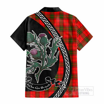 Adair Family Crest Tartan Cotton Hawaiian Shirt Alba Thistle Inspired - Tartan Vibes Clothing