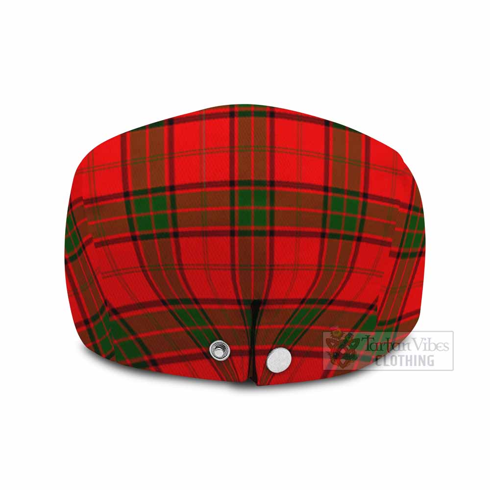 Adair Family Crest Tartan Jeff Cap, Tartan Flat Cap