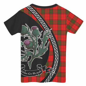 Adair Family Crest Tartan Kid T-shirt Alba Thistle Inspired - Tartan Vibes Clothing