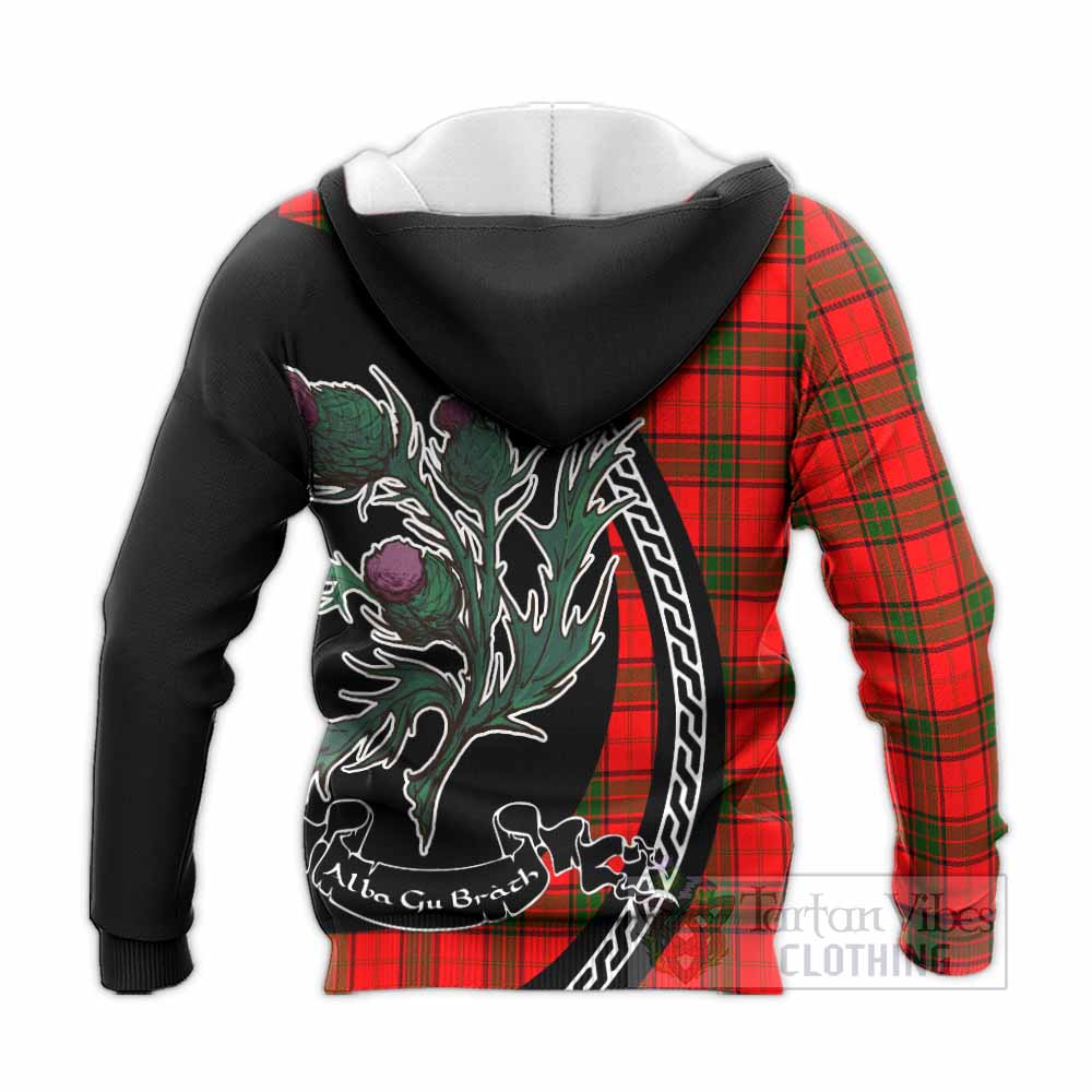 Adair Family Crest Tartan Knitted Hoodie Alba Thistle Inspired - Tartan Vibes Clothing