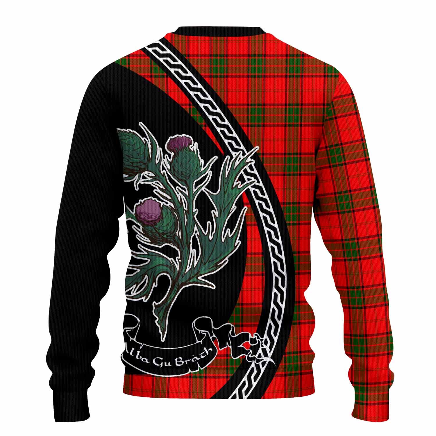 Adair Family Crest Tartan Knitted Sweater Alba Thistle Inspired - Tartan Vibes Clothing