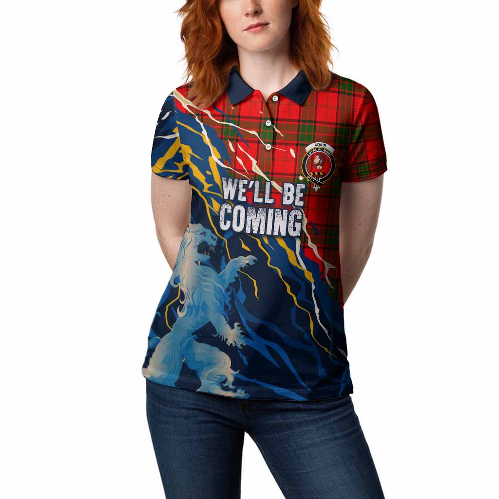 Adair Scotland Tartan Women Polo Shirt WC2026 Football - We'll Be Coming