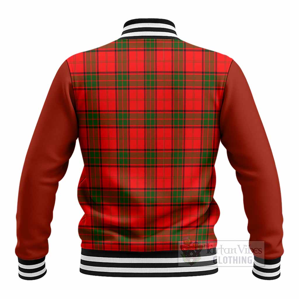 Adair Tartan Accent Baseball Jacket with Family Crest