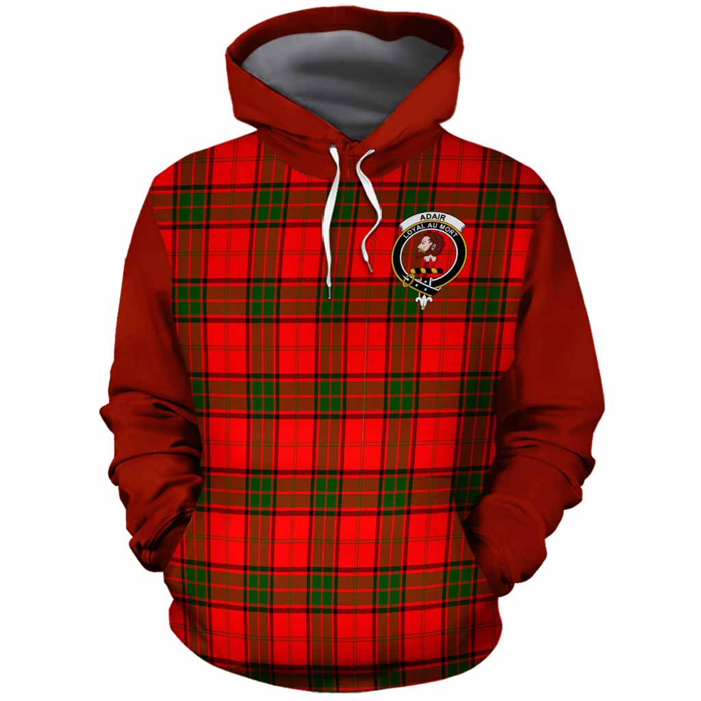 Adair Tartan Accent Cotton Hoodie with Family Crest
