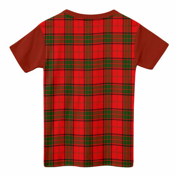 Adair Tartan Accent Kid T-shirt with Family Crest