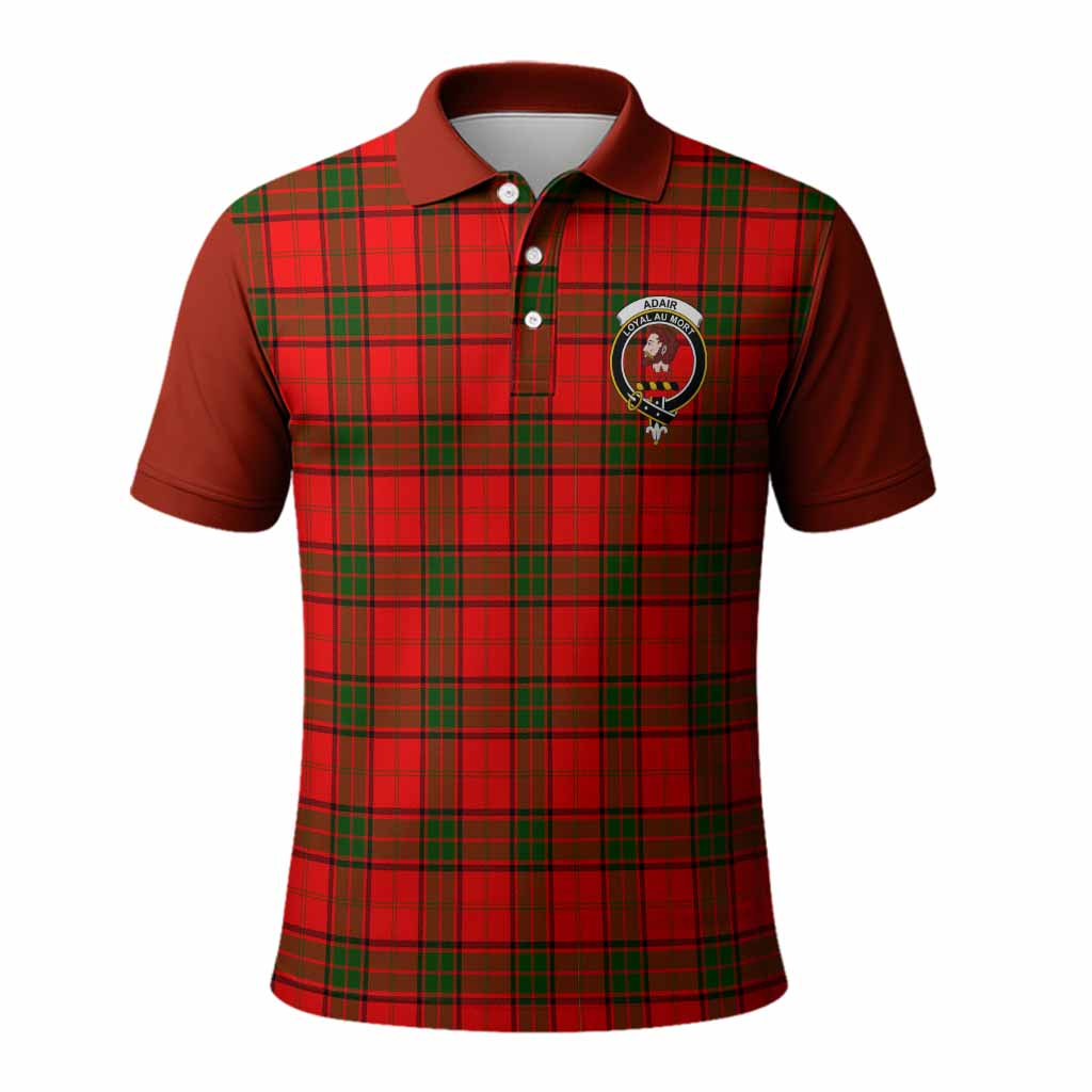 Adair Tartan Accent Polo Shirt with Family Crest