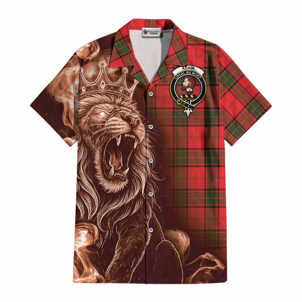 Adair Tartan Cotton Hawaiian Shirt Roaring Lion Heritage
