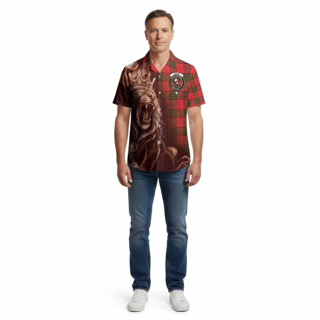 Adair Tartan Cotton Hawaiian Shirt Roaring Lion Heritage