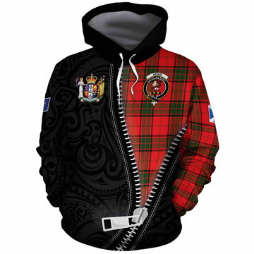 Adair Tartan Cotton Hoodie New Zealand Pattern Unique Zipper Stylized