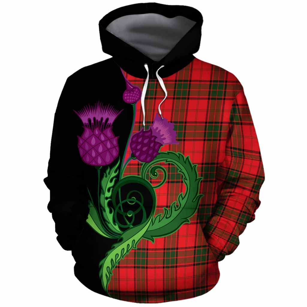 Adair Tartan Cotton Hoodie Traditional Scottish Thistle