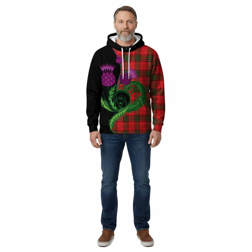 Adair Tartan Cotton Hoodie Traditional Scottish Thistle