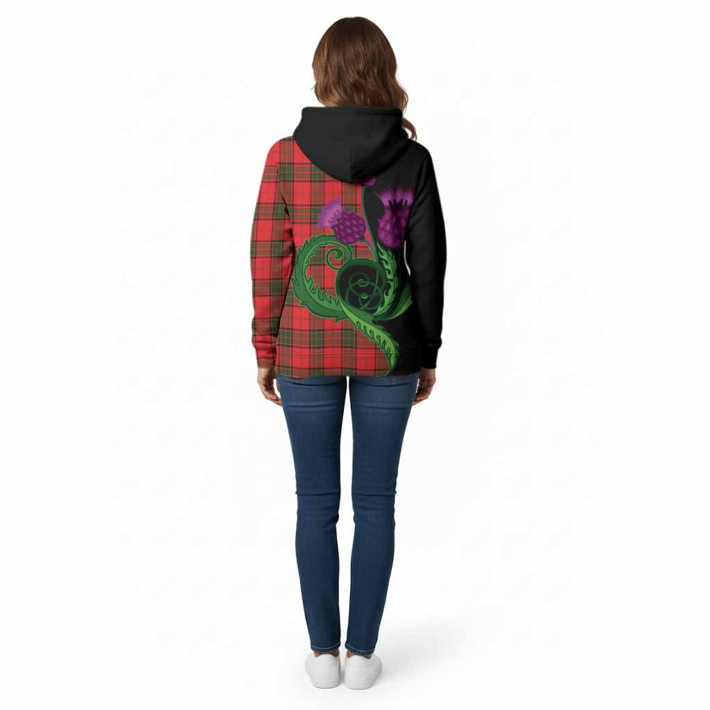 Adair Tartan Cotton Hoodie Traditional Scottish Thistle