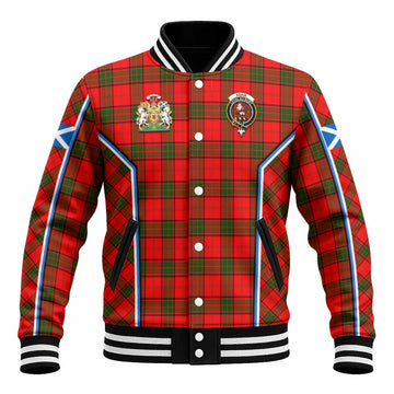 Adair Tartan Crest Baseball Jacket Scotland Coat of Arm Flag Style