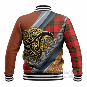 Adair Tartan Crest Baseball Jacket Scottish Triskele Celtic