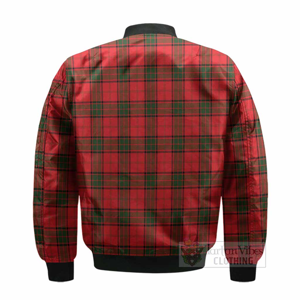 Adair Tartan Crest Bomber Jacket Ferocious Lion Style