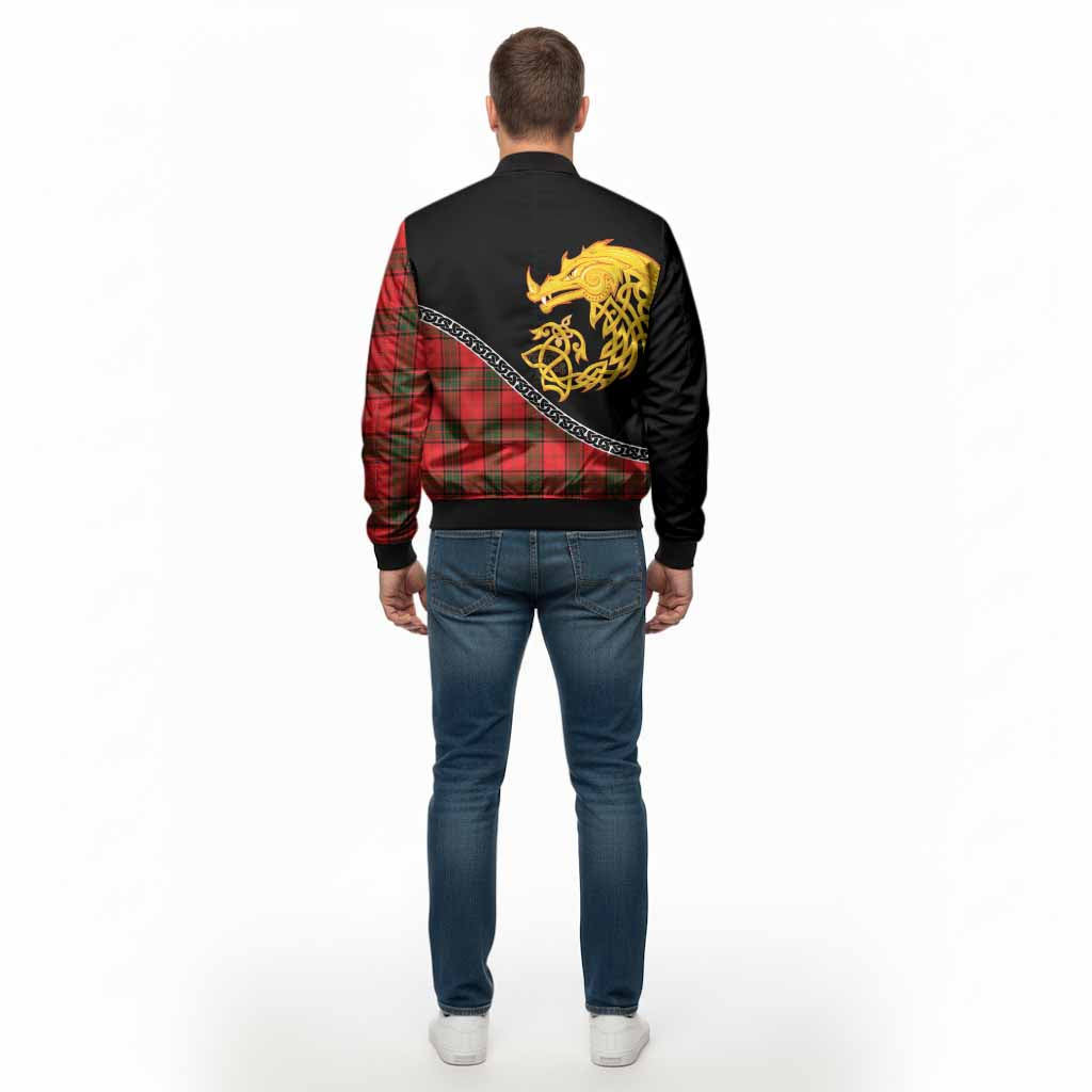 Adair Tartan Crest Bomber Jacket Legendary Dragon Knot Half Style