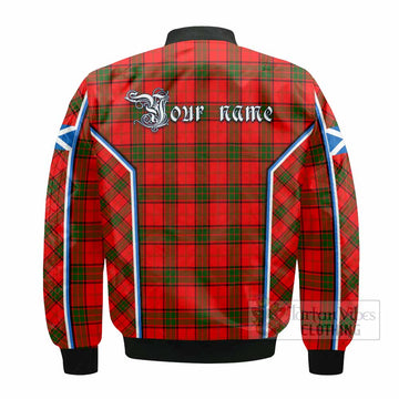 Adair Tartan Crest Bomber Jacket Scotland Coat of Arm Flag Style